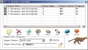 Cool RM To Mp3 WavConvertor Screenshot